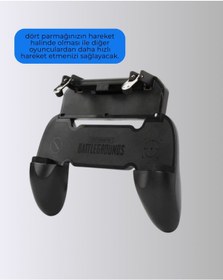 Resim Joystick Ve Parmak Tetikleyicili Mobil Oyun Semeglbl - 80 Gamepad Tutucu 