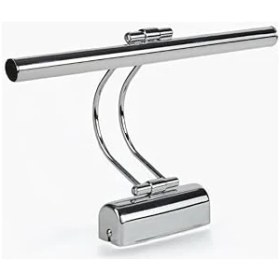 Resim Leaf Shop 35 cm Elektrikli 3200K Gün Işığı Enerji Tasarruflu Flüt LED Aplik Banyo Tablo Çalışma Masası Duvar Sanat Eseri Ayna Dekoratif ve Modern Aydınlatma Gümüş (Krom) Renk 