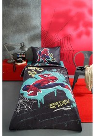Resim Özdilek Spiderman Street Tek Kişilik Disney Lisanslı Lastikli Fitted Çarşaf Çocuk Nevresim Takımı 479097 