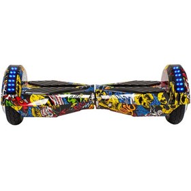 Resim Smart Balance CS-813S Elektrikli Kaykay Hoverboard 8.5 inch Ledli Uzay Kasa Bluetooth Grafity Desenli 03 - Taşıma Çantası Hediye 