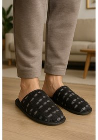 Resim Erkek Ev Terliği Rahat Kullanışlı Terlik Gri 