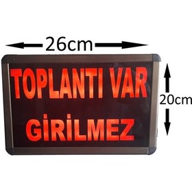 Resim Kumandalı Toplantı Var Girilmez Tabelası (Kasa Ölçüsü: 20X26 Cm) 