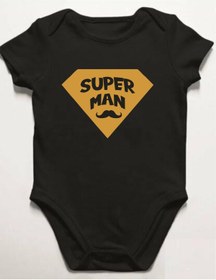 Resim venüsdijital Super Man Baskılı Bebek Zıbın Body 