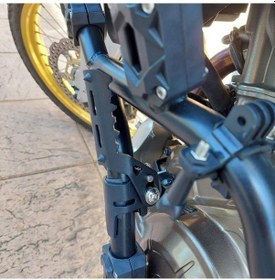 Resim Padalink Motorcycle Ön Ayak Üstü 22-25mm Borular , Paslanmaz Çelik, Bmw R1250gs/r1200gs Adv/f800gs/f750gs/f850gs Uyumlu, Siyah+gümüş 