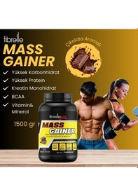 Resim Fibrelle Mass Gainer Çikolata Aromalı 1500 G Karbonhidrat Tozu Çikolata 