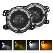 Resim Sones Jeep Wrangler Jk 2 Kapı 2007-2015 Y5 4 İnç 1 Çift Işık Kılavuzu Tek Lens Sis Lambası Sarı Beyaz 