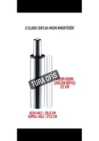 Resim Turaofis Tura Ofis 120'Lik Krom Amortisör Ofis Koltuğu Yedek Parçası 