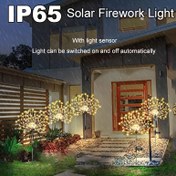 Resim 420 LED Güneş Enerjili Havai Fişek Işıkları, 8 Farklı Modda Tasarlanmış, Dış Mekan Kullanımı İçin Uygun ve Su Geçirmez, Bahçeler, Kamp ve Yürüyüş Yolları İçin Mükemmel, 60, 200 veya 300 LED Seçenekleri Mevcut. 