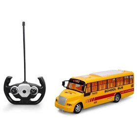 Resim Sunman Oyuncak Uzaktan Kumandalı Işıklı Okul Otobüsü 32,5 Cm 00001989 SUN-RST-SNC-R/C F/F 