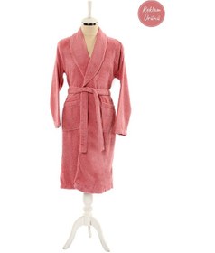 Resim Özdilek Trendy Şal Yaka Bornoz Koyu Pembe L Beden (Şalyaka) Pembe 