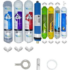 Resim Pemax Water Solutions Kapalı Kasa Su Arıtma Cihazları STD 8'li Vontron Mebran Alkali-Mineral-Detox-Tatlandırıcı Set 