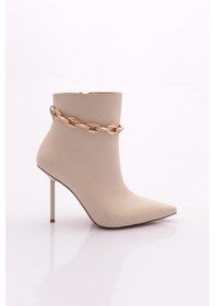 Resim Dgn 8012 Kadin Topuklu Bot 8012-2446-R1806 Ten 