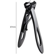 Resim Paslanmaz Çelik Tırnak Makası Kesici Giyotin Manikür Makası Kalın Sert Ayak Tırnağı Tırnak Pedikür Araçları Black 