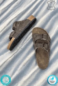 Resim indispensablely Madrid Unisex Ortopedik Tabanlı Terlik Çift Tokalı Günlük Ev & Dışarı Terliği 