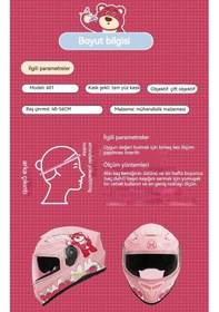 Resim Supermarket1 Qk601 Ayı Desenli Kask, Pembe Renkli Çocuk Kaskı Pembe 