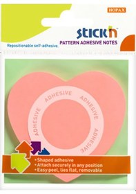 Resim Stick'n 21545 Yapışkanlı Kalp Not Kağıdı 70x70 50 Yaprak Pembe 