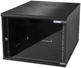 Resim 9U Duvar Tipi Soft Serisi Network Server Kabinet, 600mm Derinlik, Server Rack Kabinet Muhafazası, 4mm Temperli Darbelere Karşı Dayanıklı Ön Cam Panel, IT Ekipmanları Muhafaza kabini 