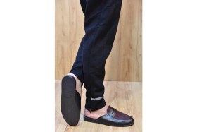 Resim Prego Saran Poli Hafif Taban Damat Erkek Ev Terliği Bordo 