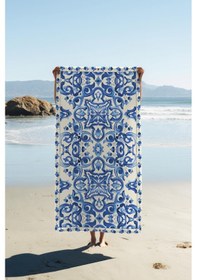 Resim Dijital Baskı Plaj Deniz Havlusu Modern Bacı Milano Desenli Peştamal Hvl0156 Renkli 