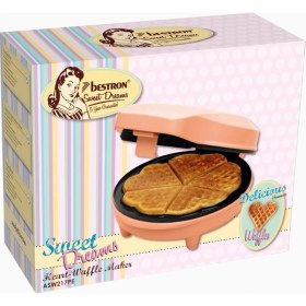 Resim Bestron Retro Kalp Şeklinde Waffle Makinesi 700 W 