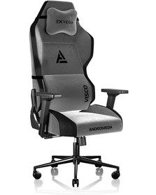 Resim Exvega Andromeda 2024 Premium Kumaş Masajlı Profesyonel Oyuncu Koltuğu Gri 