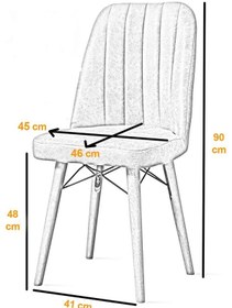 Resim Avenza Living Kare Gold Mutfak Sandalyesi 6 Adet Açık Gri 