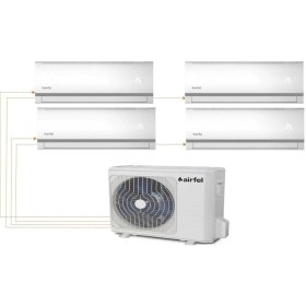 Resim Airfel 12+12+12+18 Iç 10,5 Kw Dış Ünite 41250 BTU 4+1 Sistem Multi Inverter Klima 