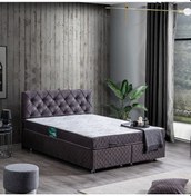 Resim Setaymobilya Baza, Vita Çift Kişilik Antrasit Baza + Başlık + Comfort Yatak 