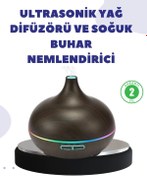 Resim shopwave Uçucu Yağ Uyumlu Renkli LED Işıklı Nemlendirici 