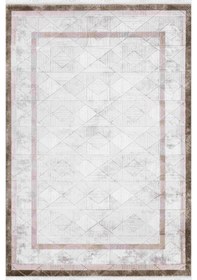 Resim Vivaldi Nüans 1047 Vizon Akrilik Çerçeveli Salon Yolluk Halısı 