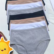 Resim 8 Parça Yüksek Bel Rahat ve Nefes Alabilir Kadın İç Çamaşırı, Kabartmalı Konforlu Külot 