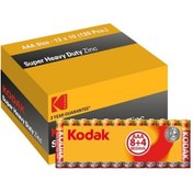 Resim Kodak K3AHZ-8+4 Super Heavy Duty Çinko Karbon Shrink AAA İnce Kalem Pil 12 x 10'lu 