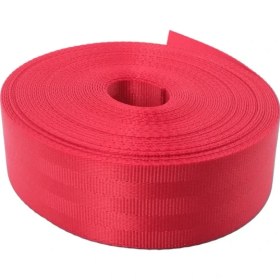 Resim Kırmızı Renk Emniyet Kemeri 8mt. (Etiket Hediyeli) 