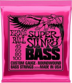 Resim Ernie Ball P02834 Super Slinky Nickel 45-100 (4 Telli) Bas Gitar 