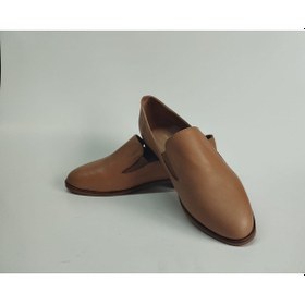 Resim Kadın Hakiki Deri Lastik Detaylı Camel Ayakkabı Camel 