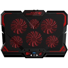 Resim Tenfowee "coolcold K38 6 Fanlı Sessiz Laptop Soğutucu Stand - Ayarlanabilir Hız & Telefon Tutucu" 