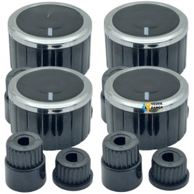 Resim Ozba Ticaret Üniversal Düğme 4lü Takımı Ankastre Set Üstü Ocak Düğmesi -SÜ0019 