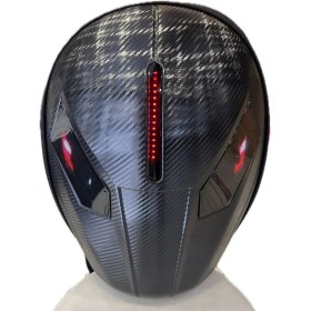 Resim LED Animasyonlu Gözlü Ekranlı Desenli Motosiklet Sırt Çantası 