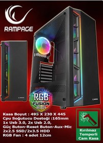 Resim Warbox Monkey Xeon X5650 16 GB 256 GB SSD + 250 GB HDD RX580 8 GB 24" W10P Masaüstü Bilgisayar 