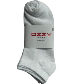 Resim 4 Çift Ekonomik Pamuklu Beyaz Kadın Patik Beyaz - Siyah 