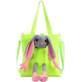 Resim Szypzstore Kanvas Bebek Sevimli Sırt Çantası Mq8wst Beyaz - Yeşil 