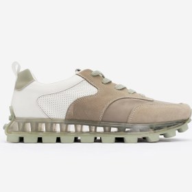 Resim MARCOMEN Erkek Sneaker Bağcıklı Rahat Taban Spor Ayakkabı Gerçek Deri 19323 Su Yeşili 
