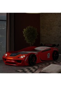 Resim Setaymobilya Arabalı Yatak, Vento Arabalı Yatak, Arabalı Karyola, Kırmızı 