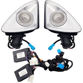 Resim W223 2021+ Işıklı Burmester Köşe Hoparlör Kapağı Seti 64 Renk 