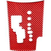 Resim Toyota Rav4 2006-2013 İçin Araba Karbon Fiber Dişli Paneli Dekoratif Etiket, Sağ Sürücü Kırmızı 1 Adet 