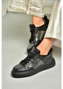 Resim Fox Shoes S820085409 Siyah Taş Detaylı Kadın Spor Ayakkabı Sneakers Siyah 