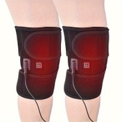 Resim USB Isıtmalı Diz Pedleri Ayarlanabilir Kayışlarla - Çift Baş Masajı ve Sıcaklık, Yüksek/Orta/Düşük 3 Sıcaklık Kontrolü, Polyester Kumaş, Pil Gerekmez - Yaşlılar İçin Mükemmel Hediye, Isıyla Rahatlatıcı Diz Destek Ayarlanabilir Diz Sarma Polyester Diz Pedleri 