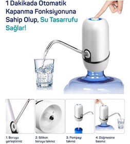 Resim Taşınabilir Sarjlı Otomatik Damacana Su Pompası 