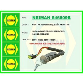 Resim Kontak Anahtarı Logan-sandero-duster-clıo-go-meganekontak Anahtarı Gldısptm - 91 Demir Anahtar Çok Renkli 