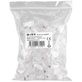 Resim S-lınk Sl-cob20p Cat6 Ezrj-45 Yeni Nesil Utp Konnektör 100 Lü Kutu 
